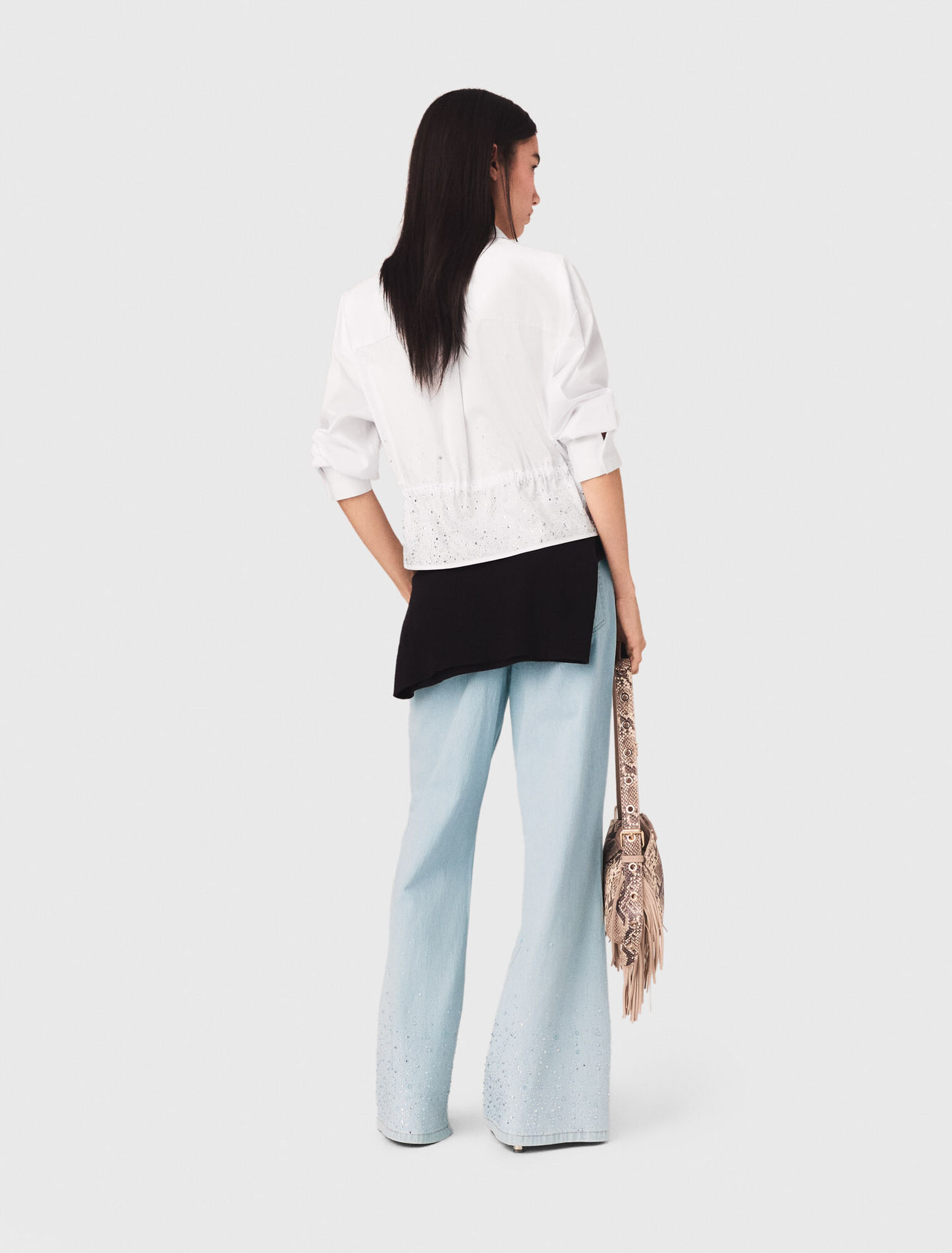 Hemd aus Baumwolle mit Strass