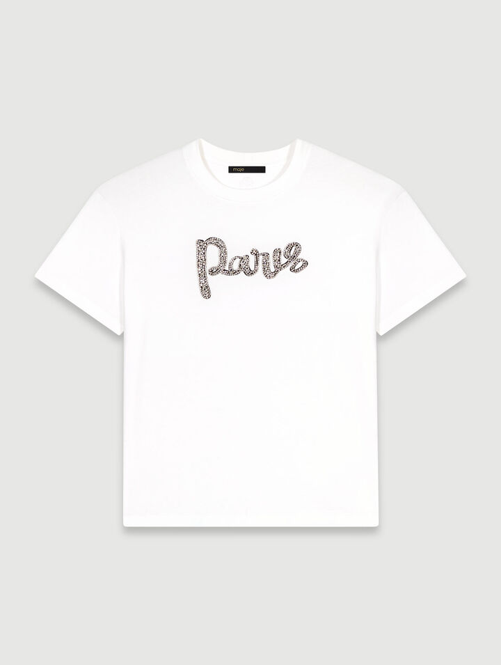 T-Shirt „Paris“ mit Strass