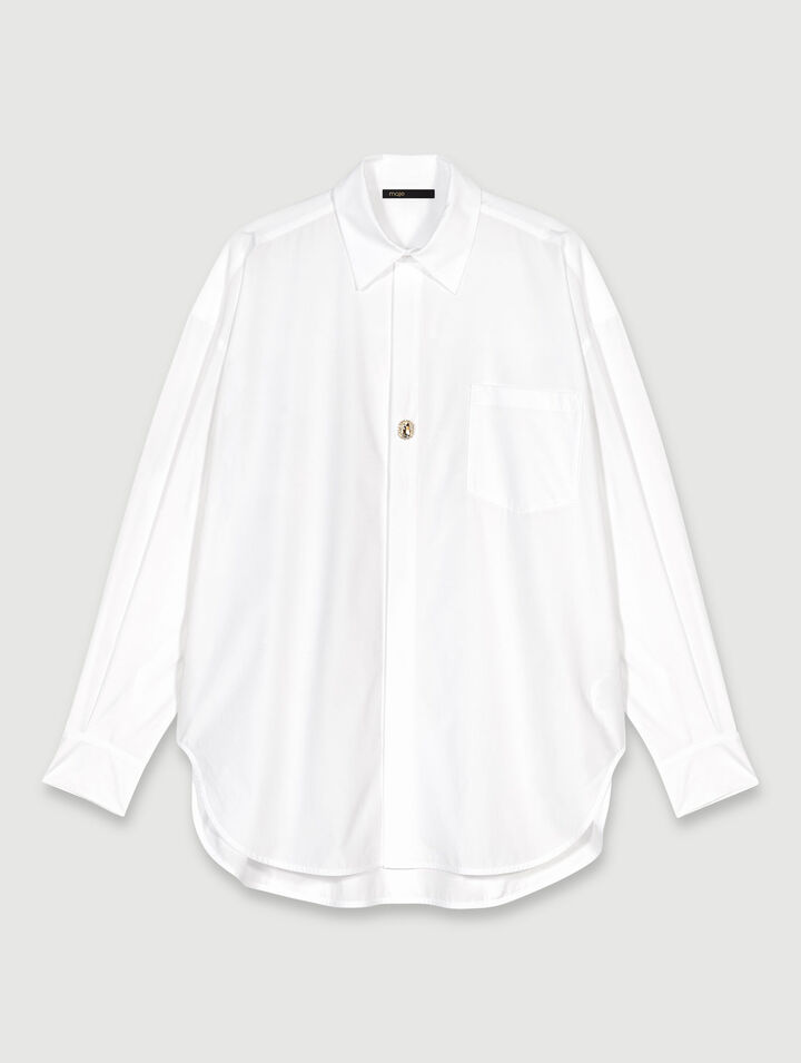 Oversize-Hemd aus Popeline