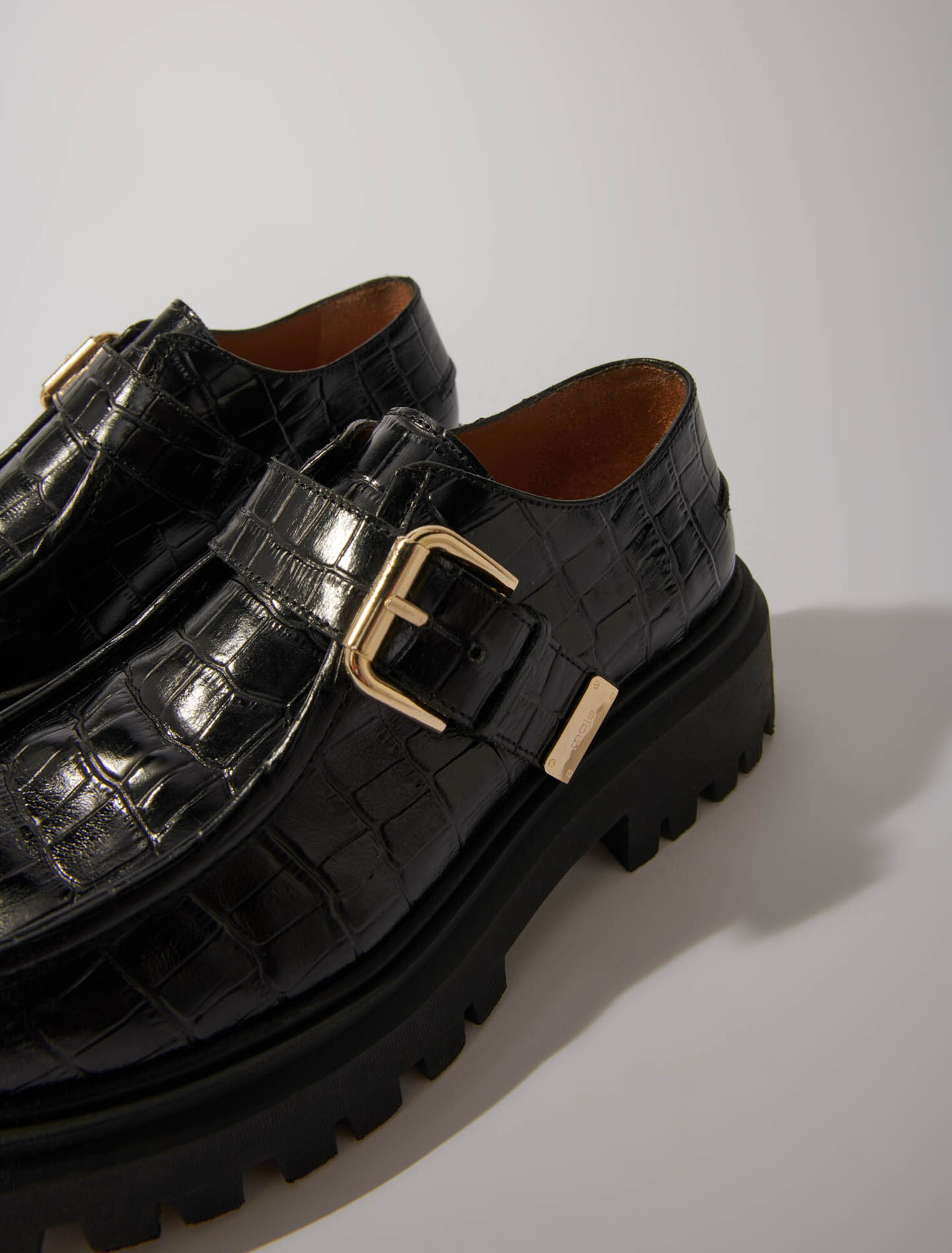 Klobige Derby-Schuhe aus Leder