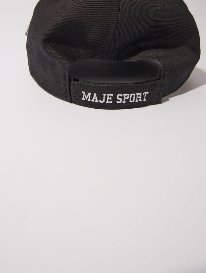 Cap aus Baumwolle mit Strass