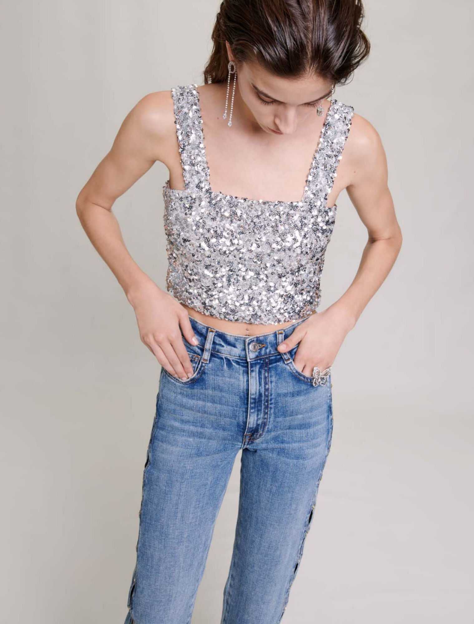 Pailletten-Top