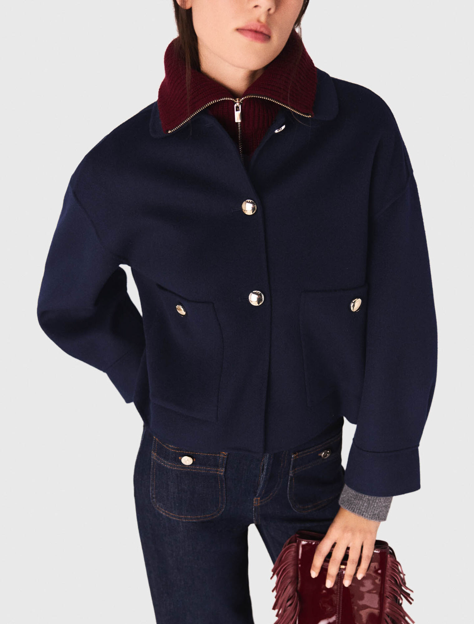 Kurze Wolljacke