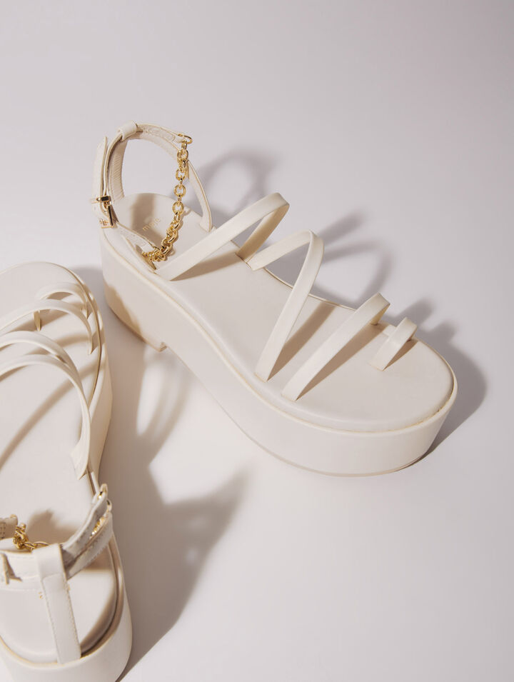 Keilsandalen aus Leder