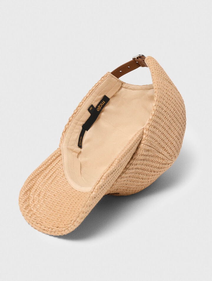 Cap in Naturmaterial-Optik