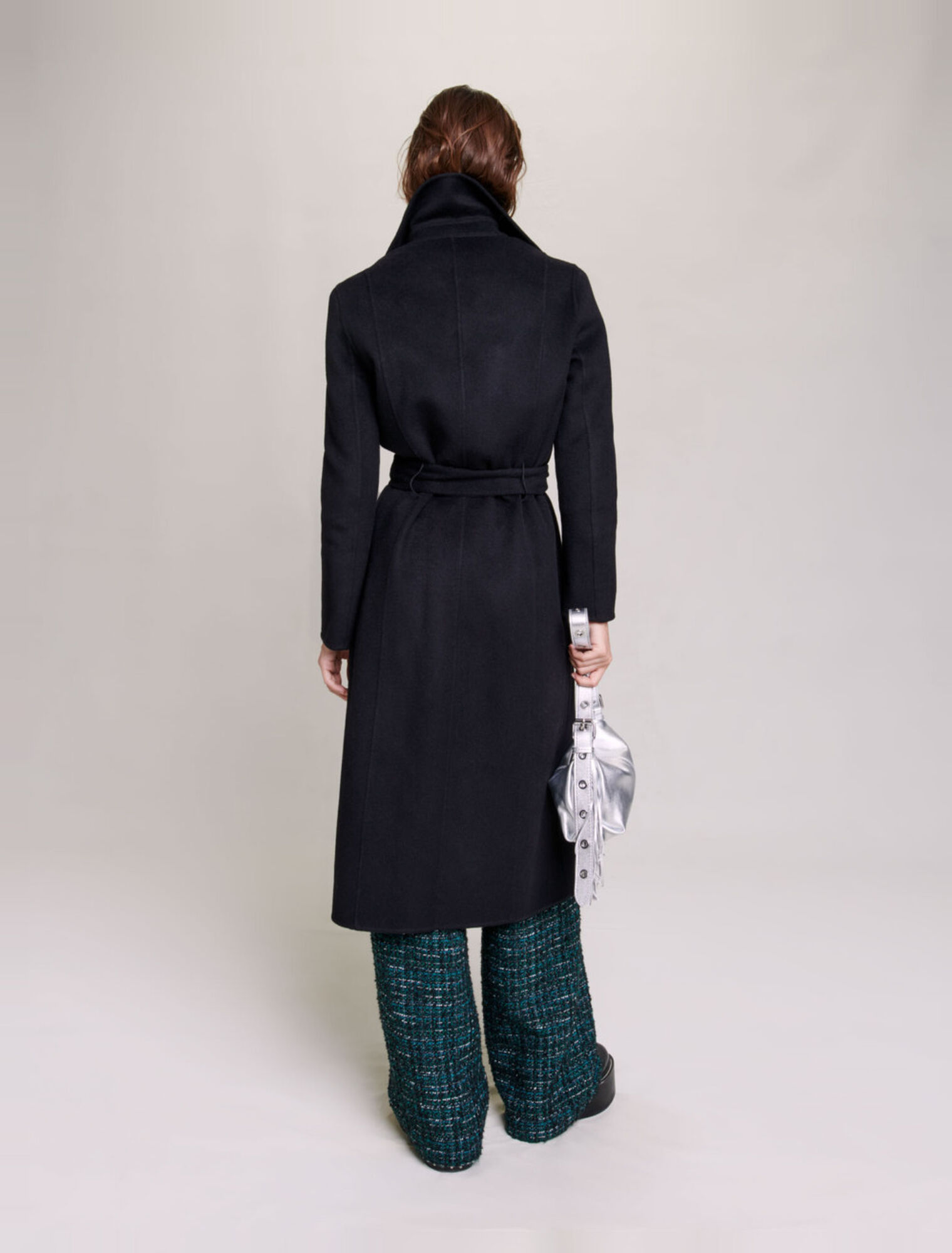Doubleface-Mantel mit Gürtel