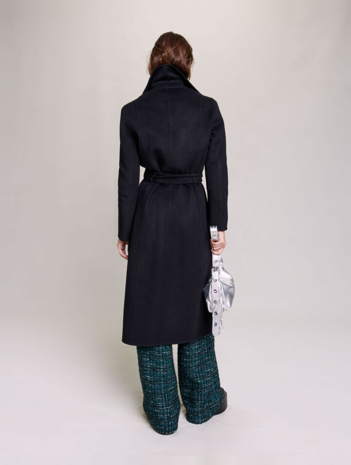 Doubleface-Mantel mit Gürtel