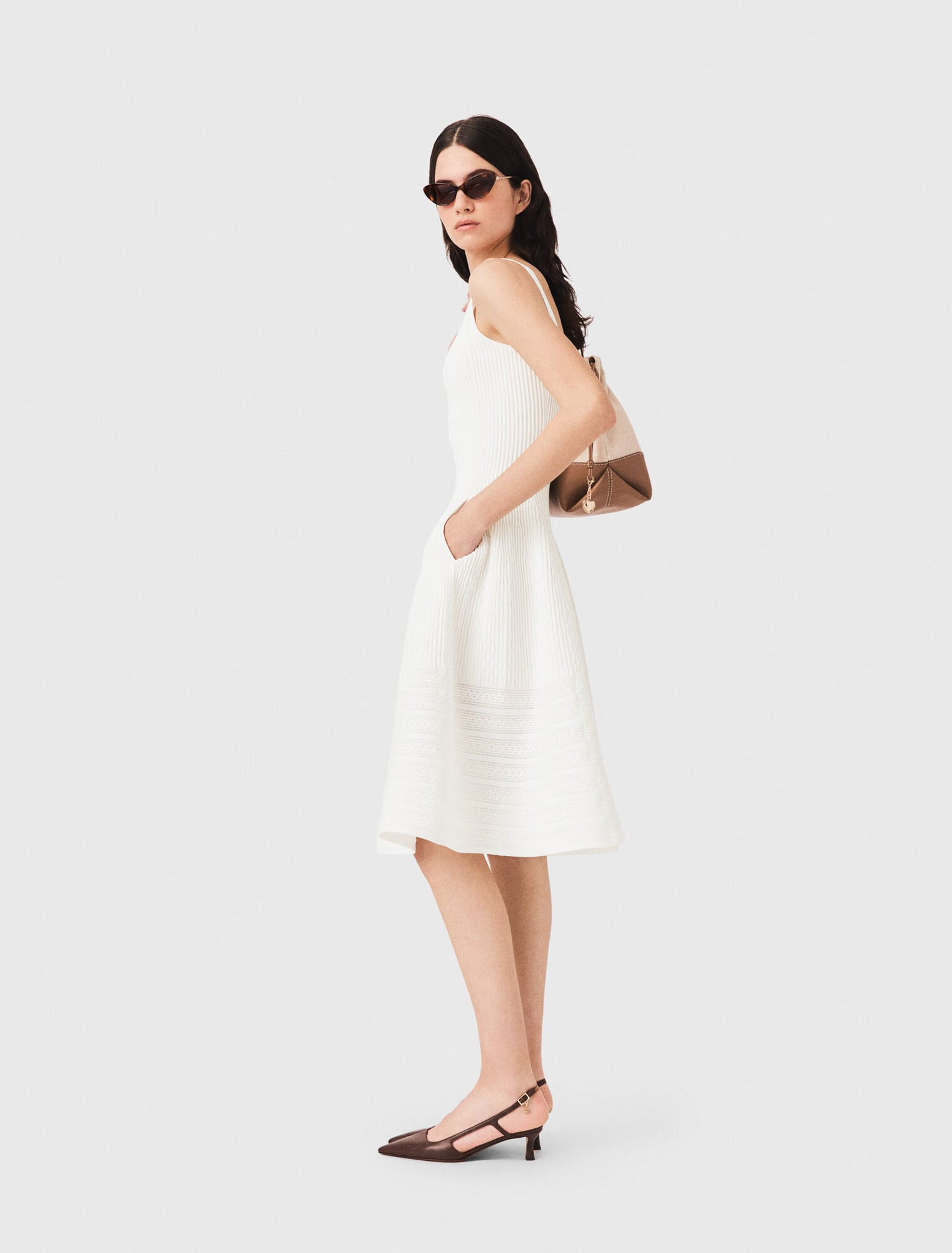 Langes Strickkleid