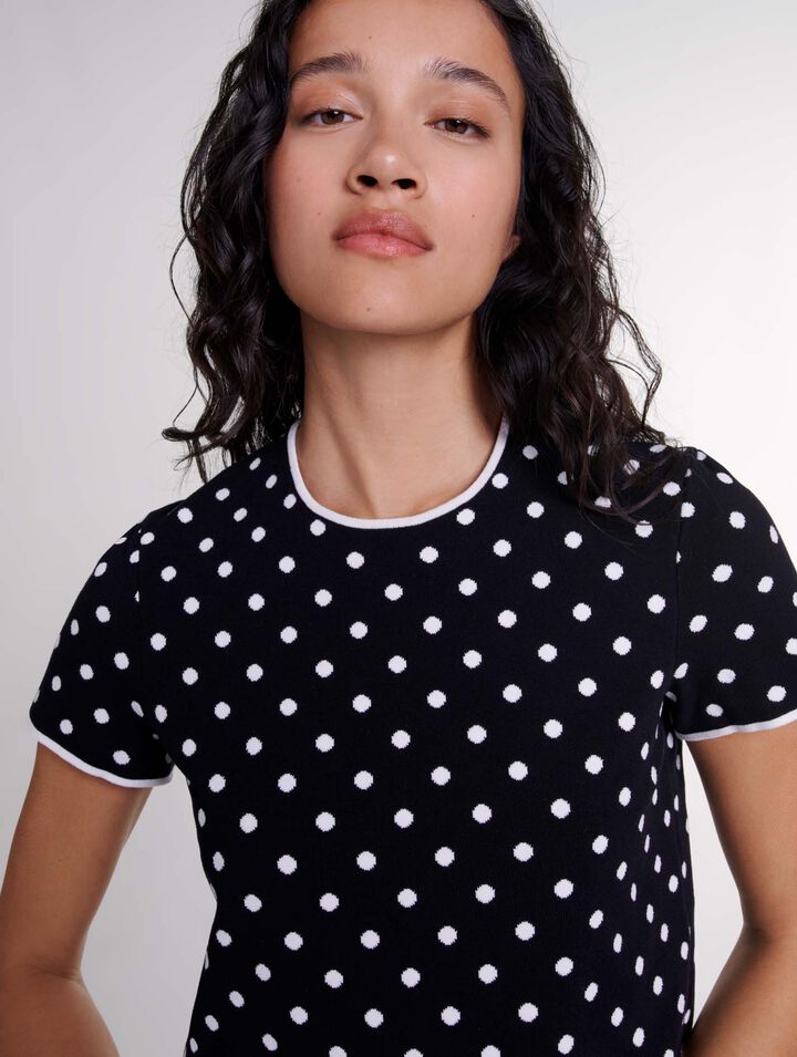 Top aus Jacquard-Strick 