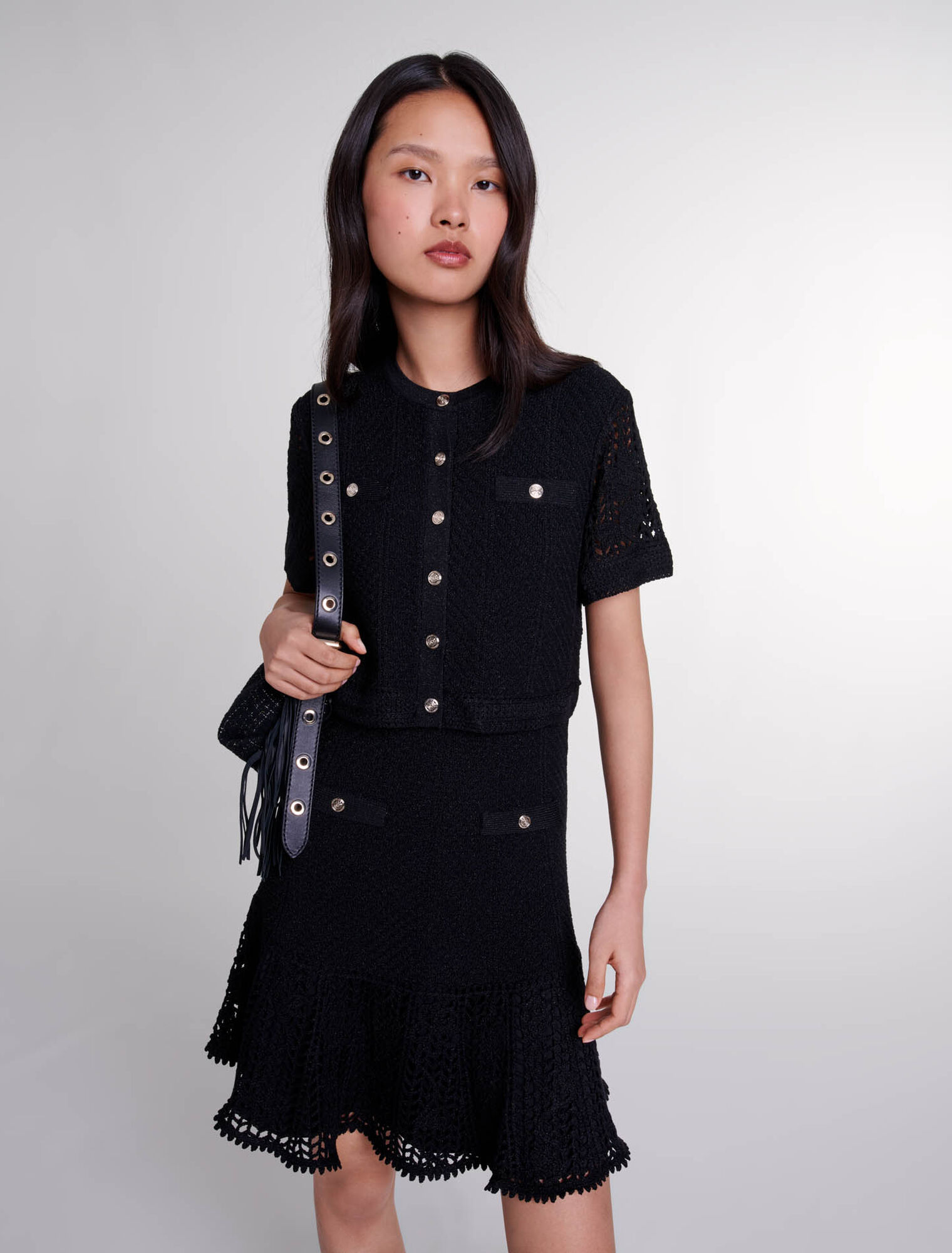 Häkelkleid mit 2-in-1-Optik