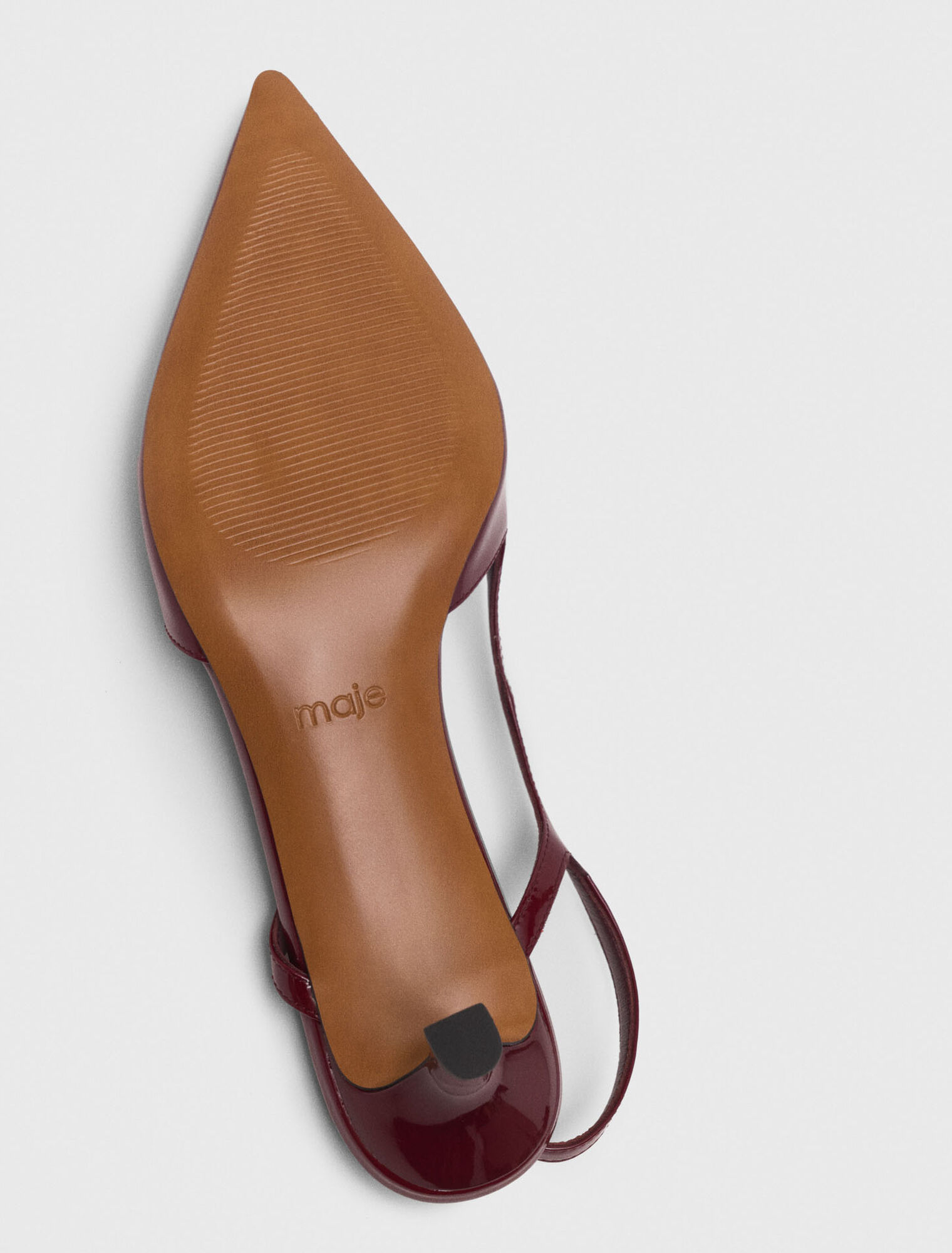 Slingback-Pumps aus Lackleder