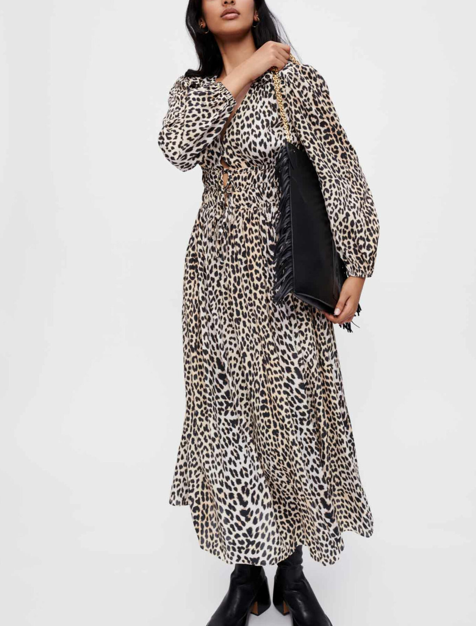 Langes Kleid aus Viskose