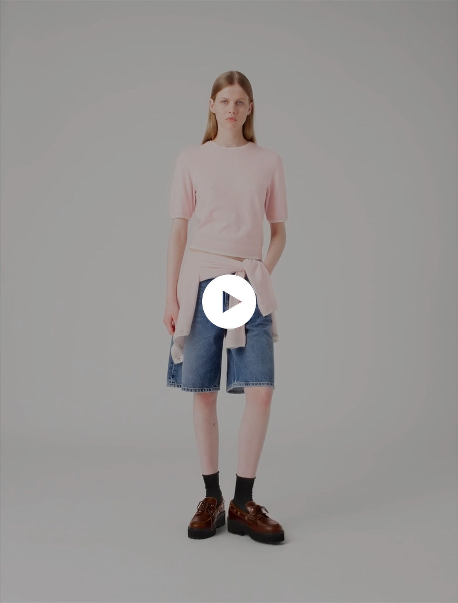 Kurzärmeliger Pullover 100% Wolle