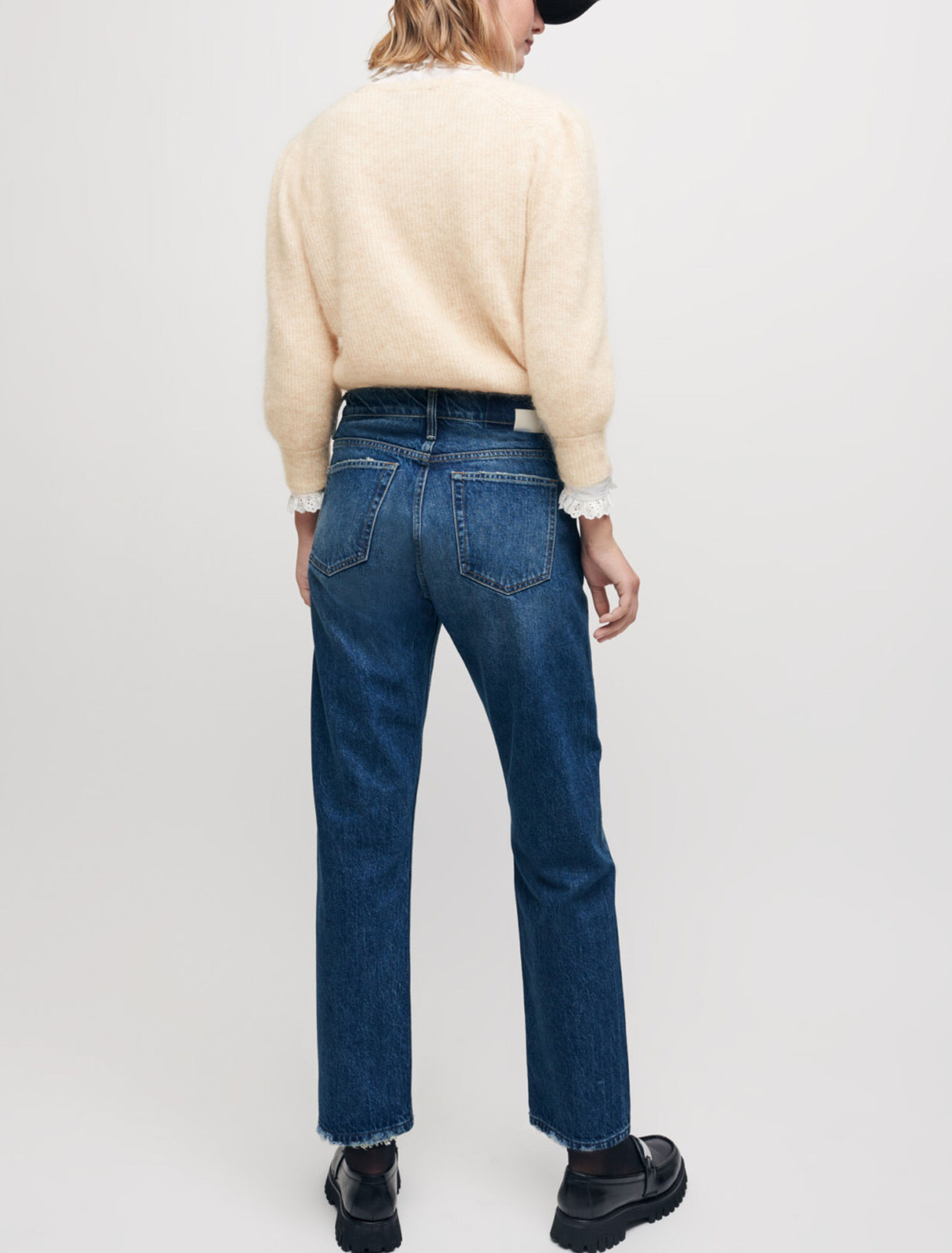 Gerade Jeans mit hoher Taille