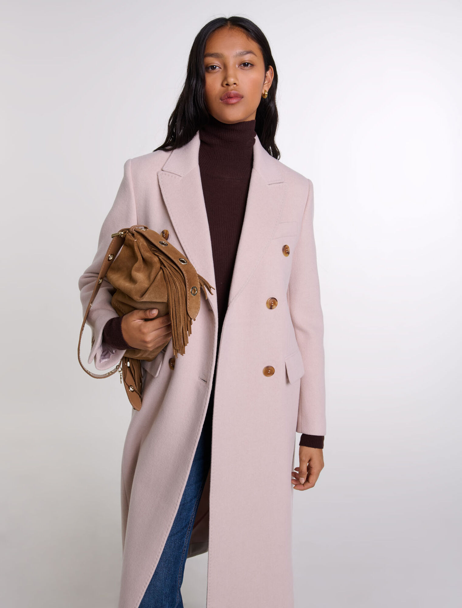 Langer gefütterter Mantel