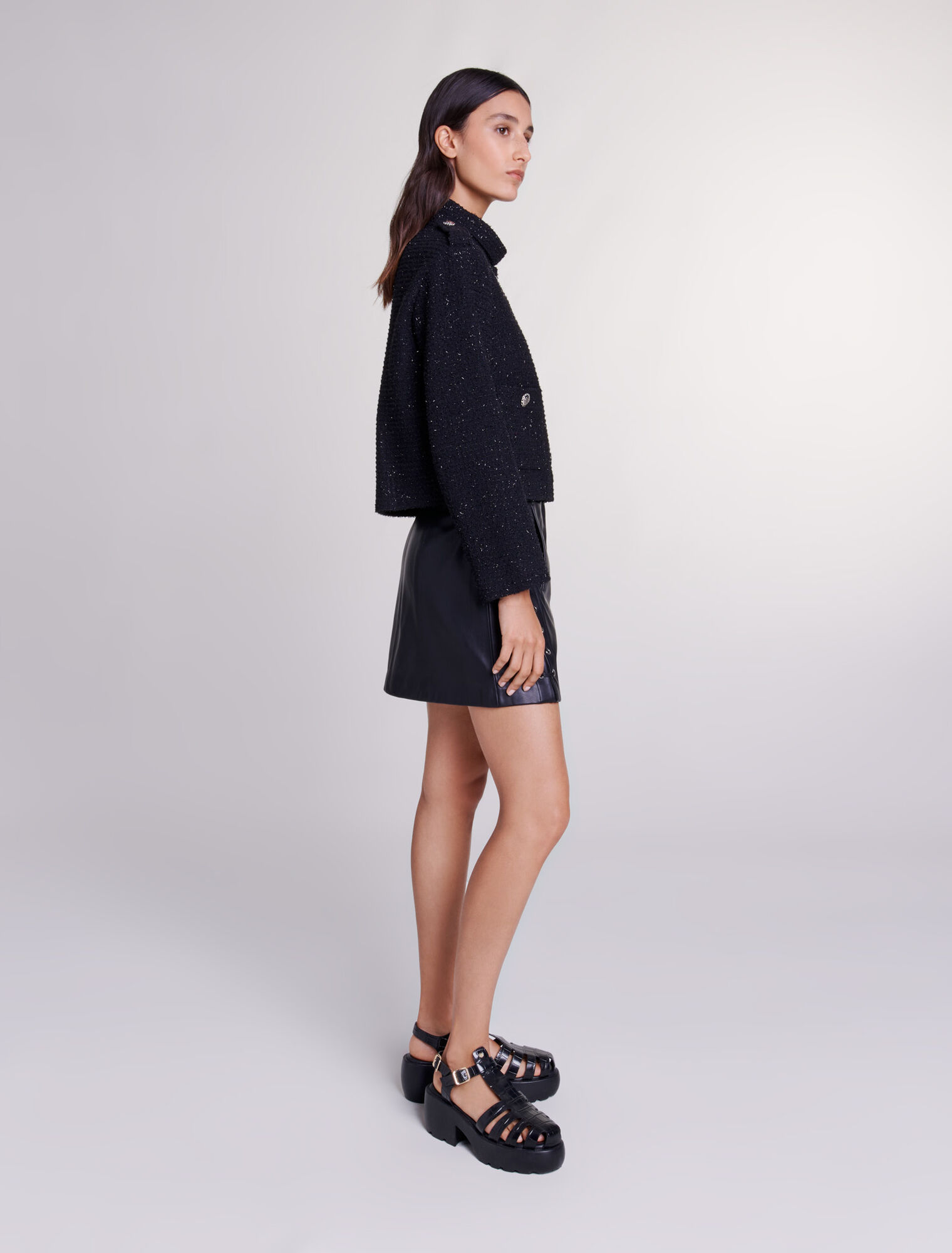 Kurze Tweed-Jacke