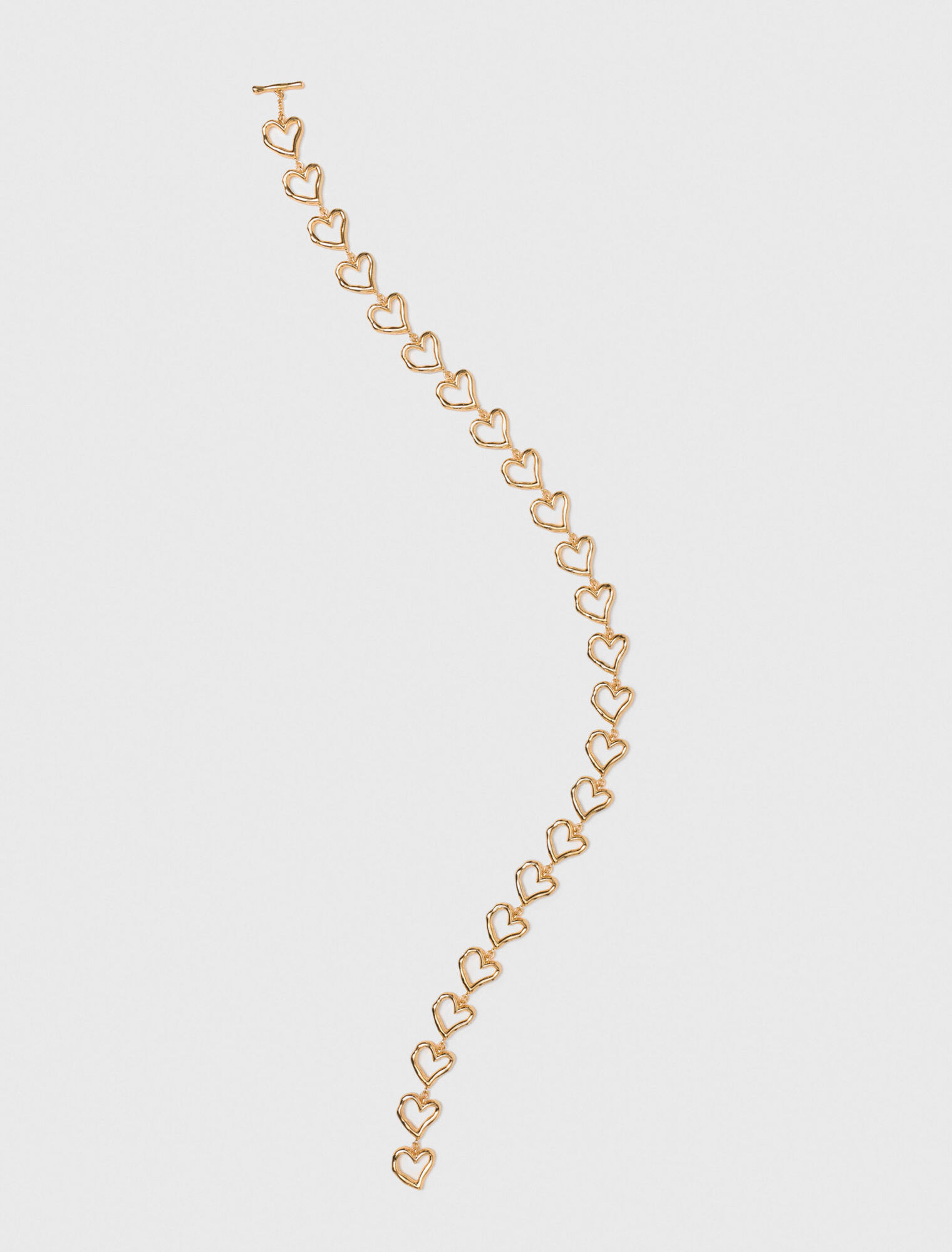 Herz-Halskette aus Messing, gold