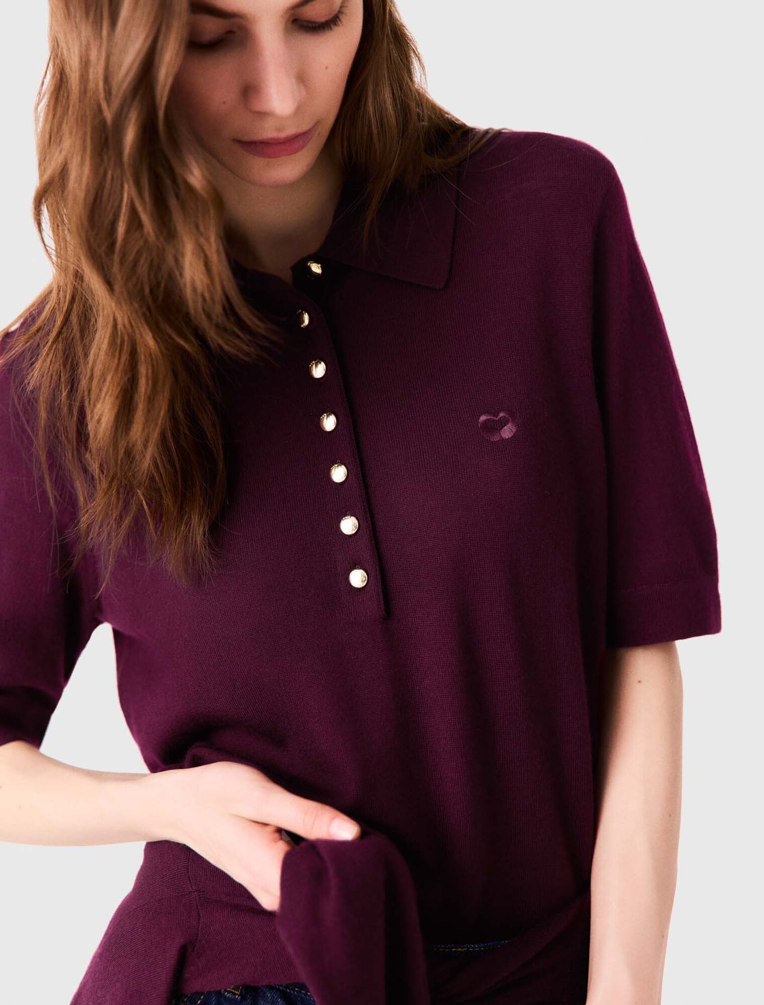 Pullover mit Polokragen