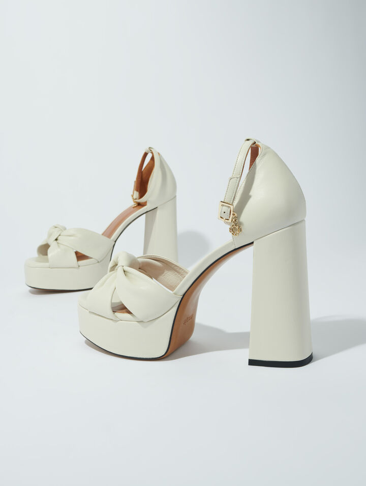 Plateausandalen aus Leder