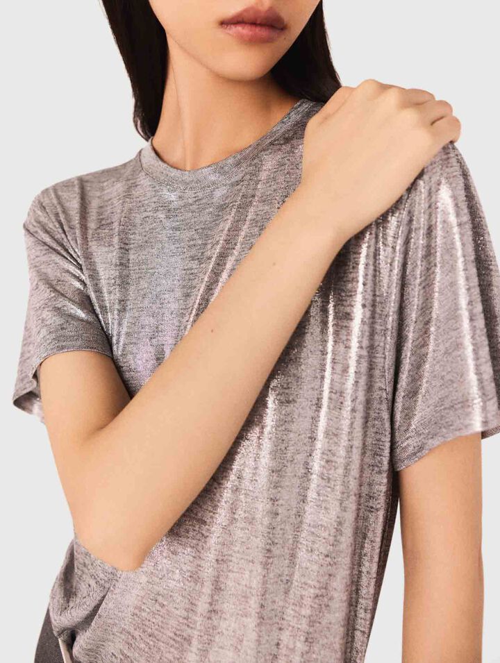 T-Shirt aus Lamé