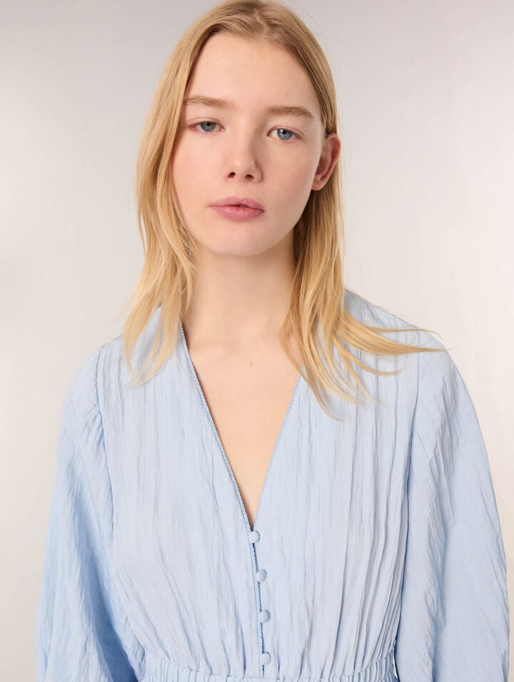 Kleid mit Volants und Spitze