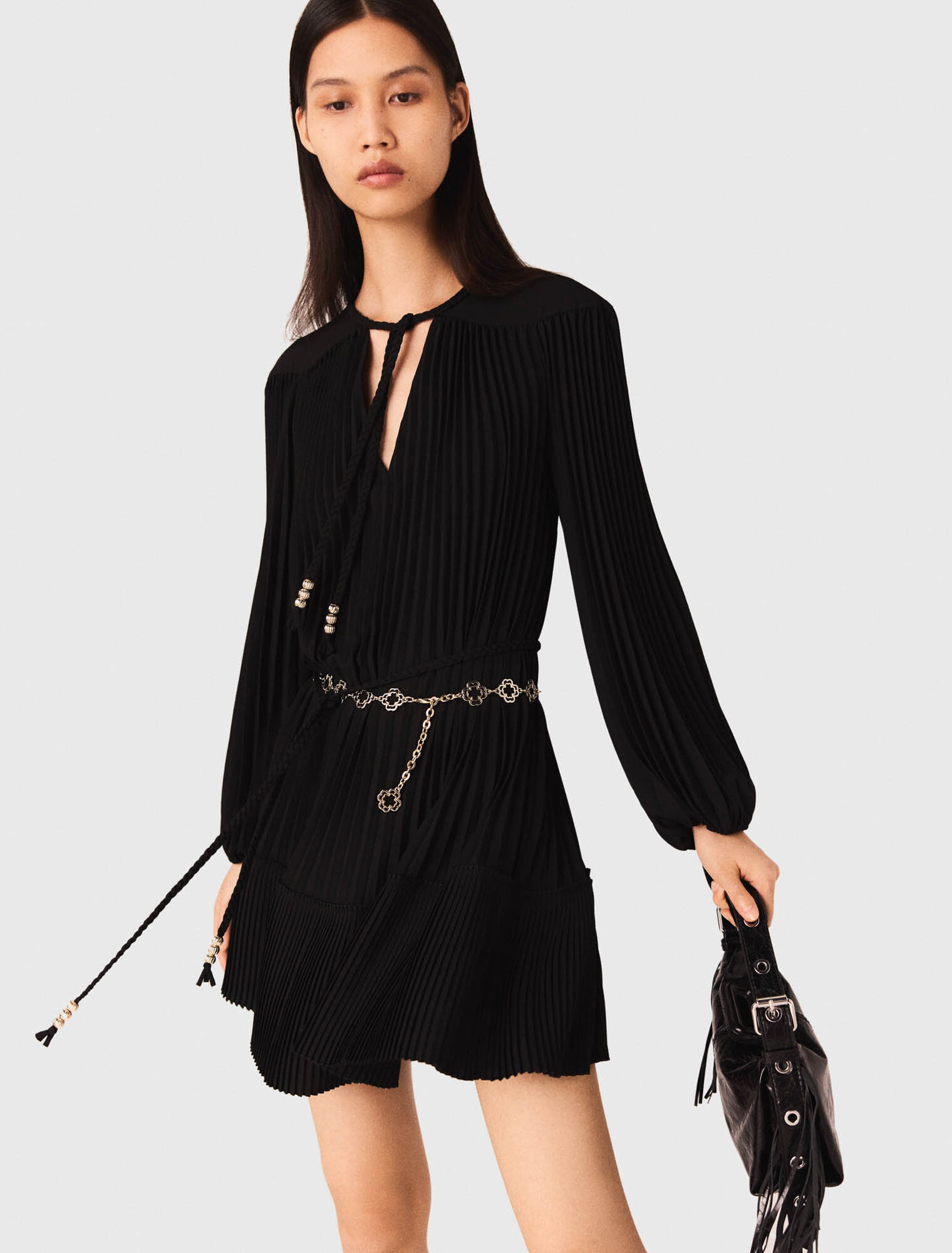 Kurzes Plissee-Kleid