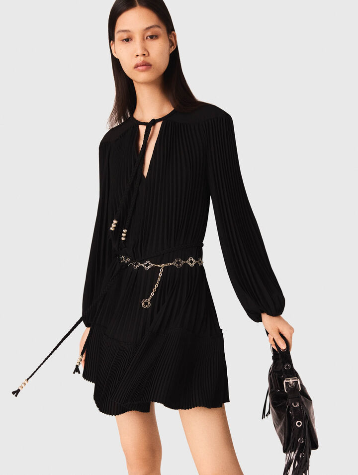 Kurzes Plissee-Kleid