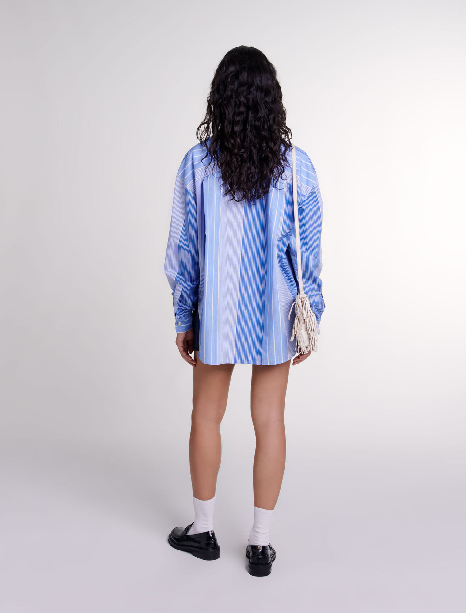 Gestreiftes Patchwork-Hemd 