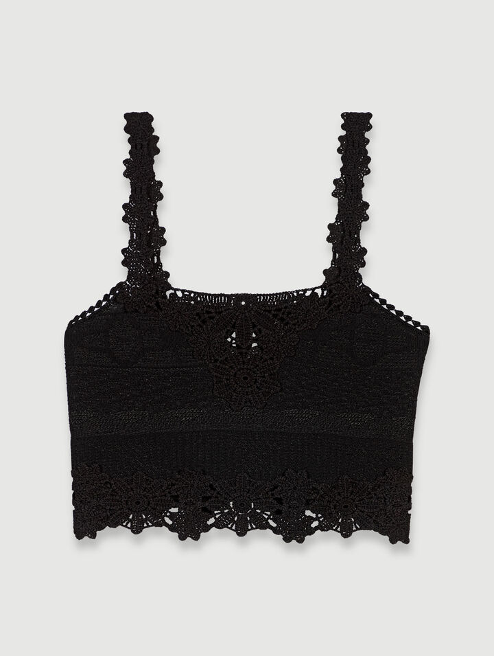 Kurzes Top mit Gipüre