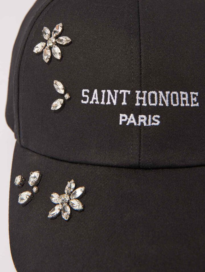 Cap aus Baumwolle mit Strass
