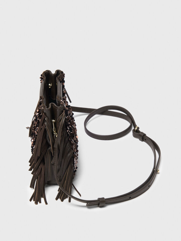 Tasche M Mini mit Pailletten