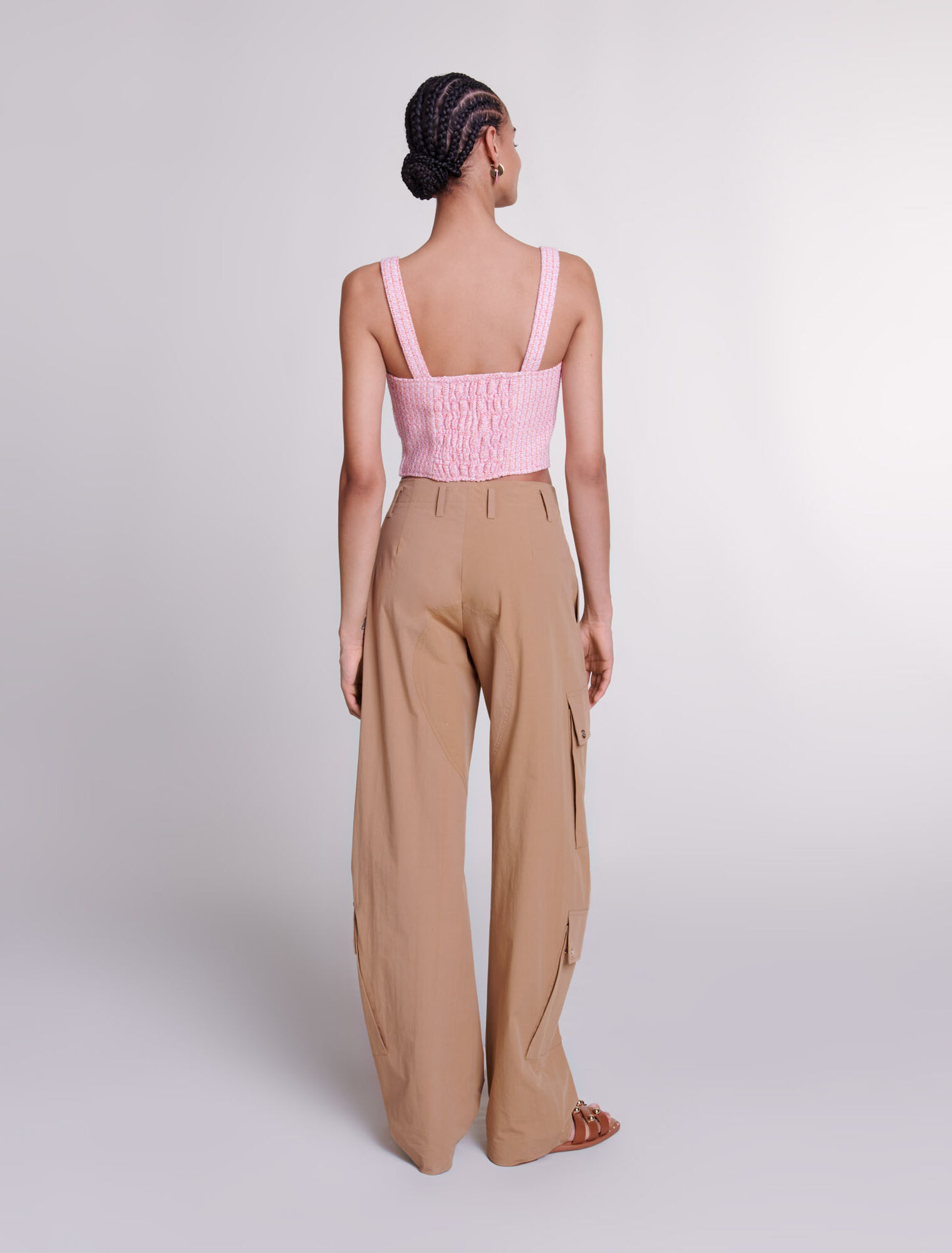 Crop Top aus Tweed