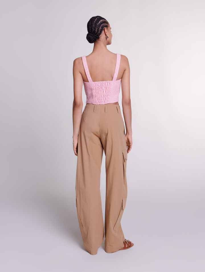 Crop Top aus Tweed