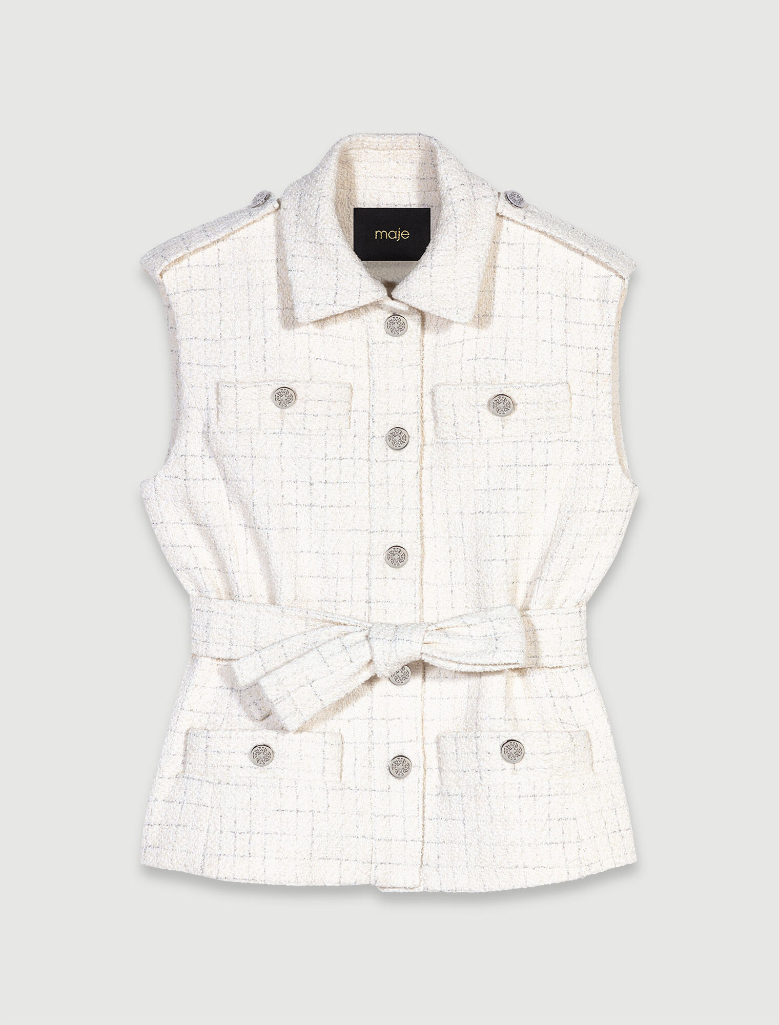 Ärmellose Tweedjacke