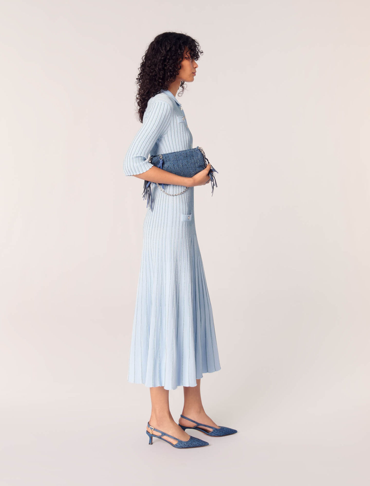 Midikleid aus Rippstrick