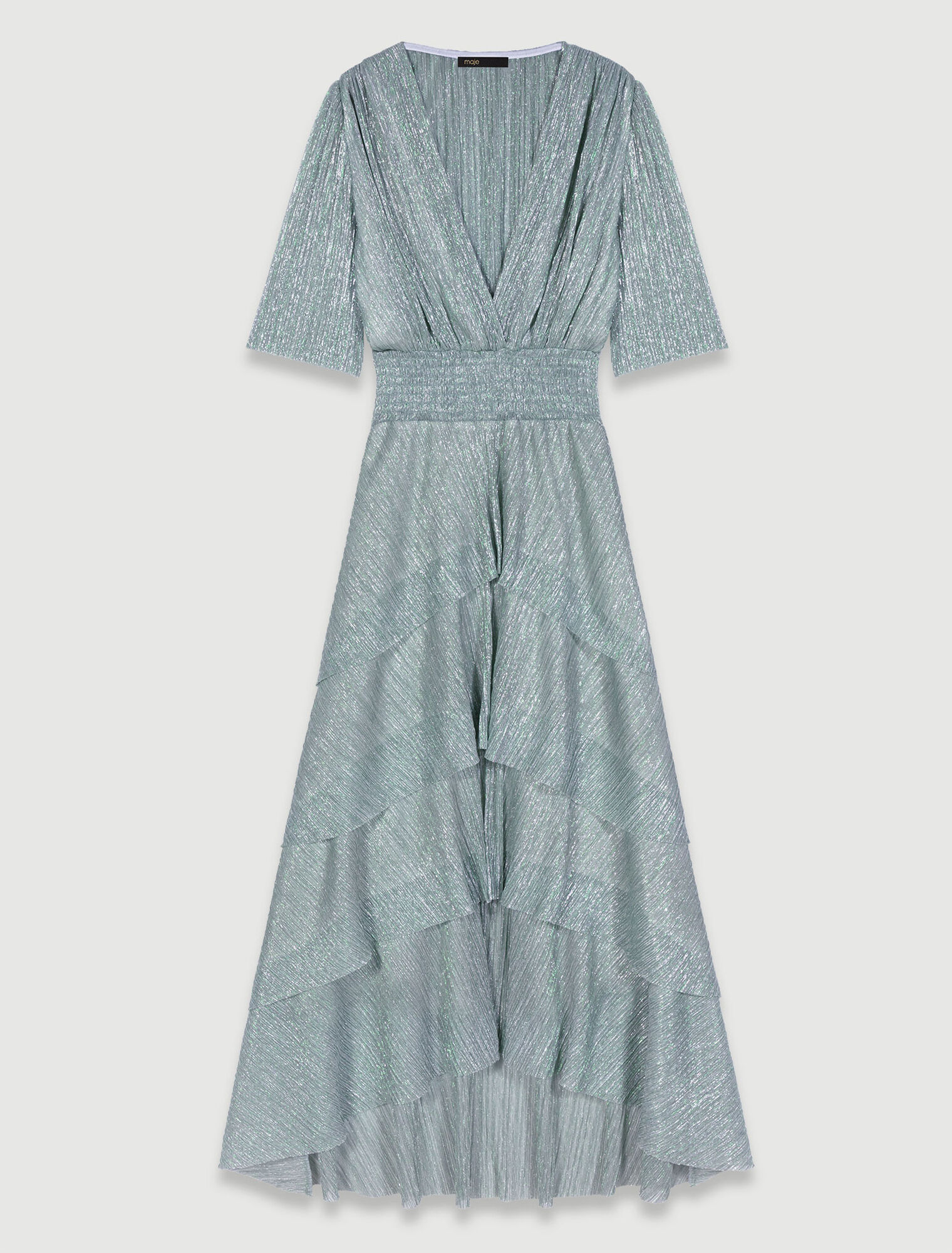 Kleid mit Rüschen aus Lurex-Stretch