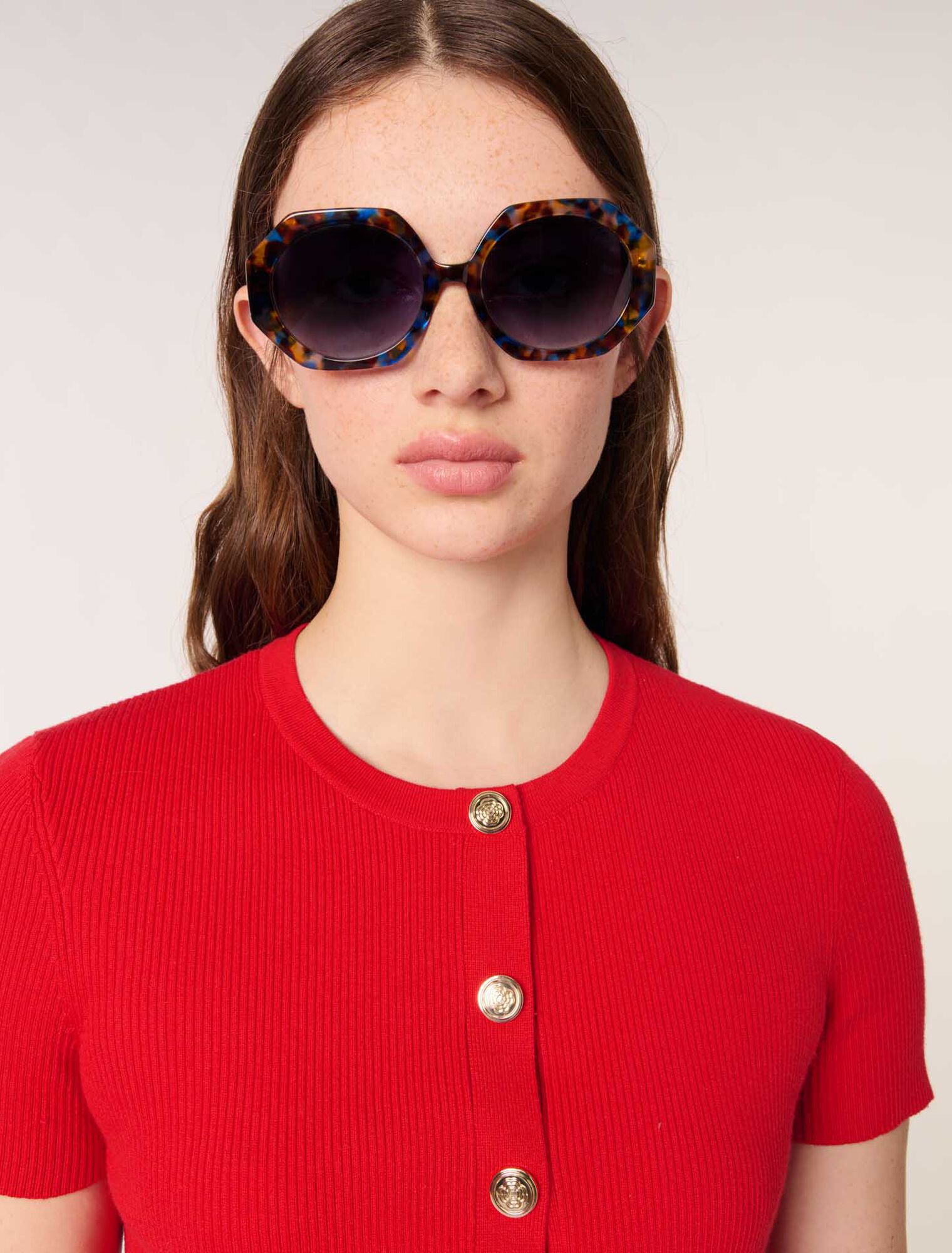 Runde Sonnenbrille aus Acetat