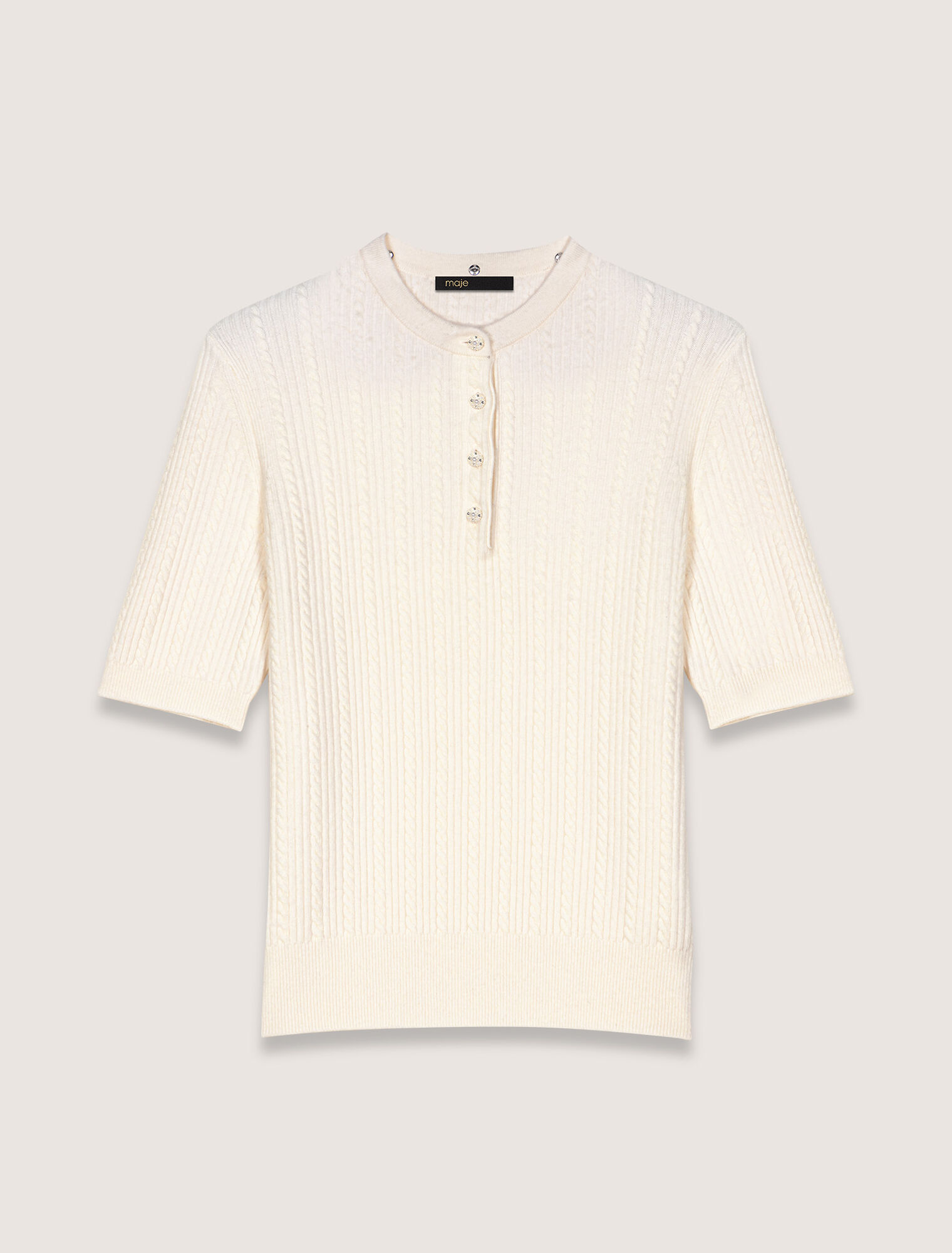 Strick-Poloshirt mit abnehmbarem