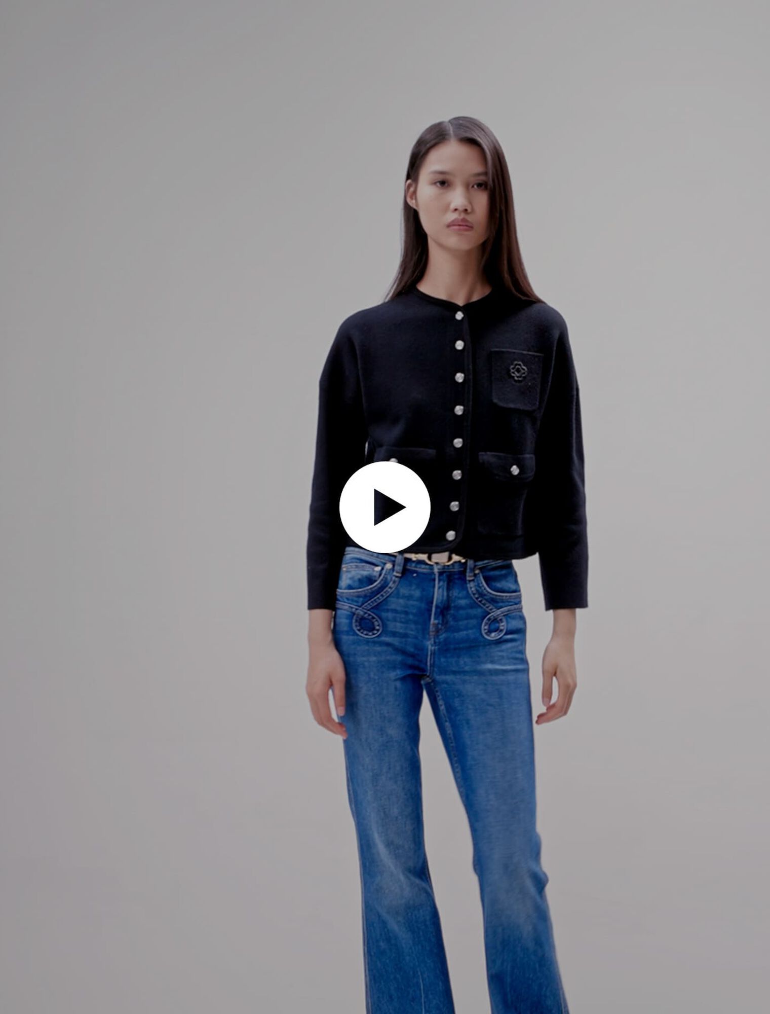 Kurzer Strick-Cardigan