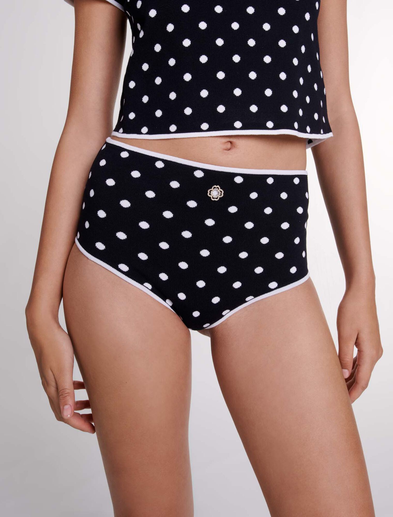 Kurze Hose aus Jacquard-Strick 