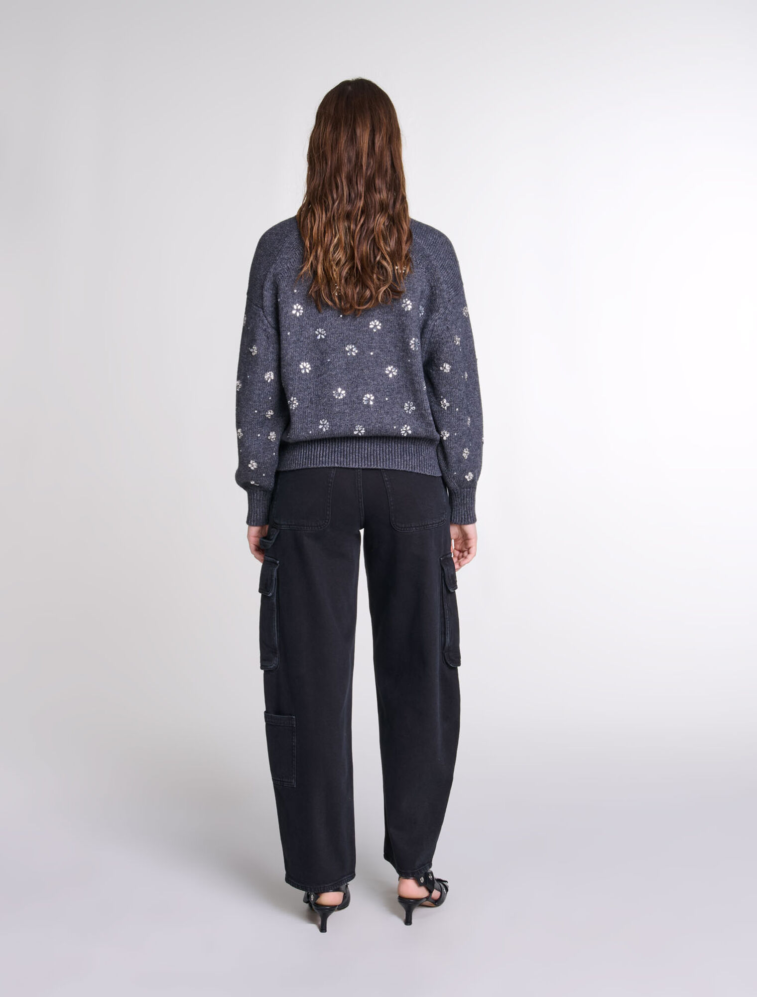 Strickpullover mit Strass
