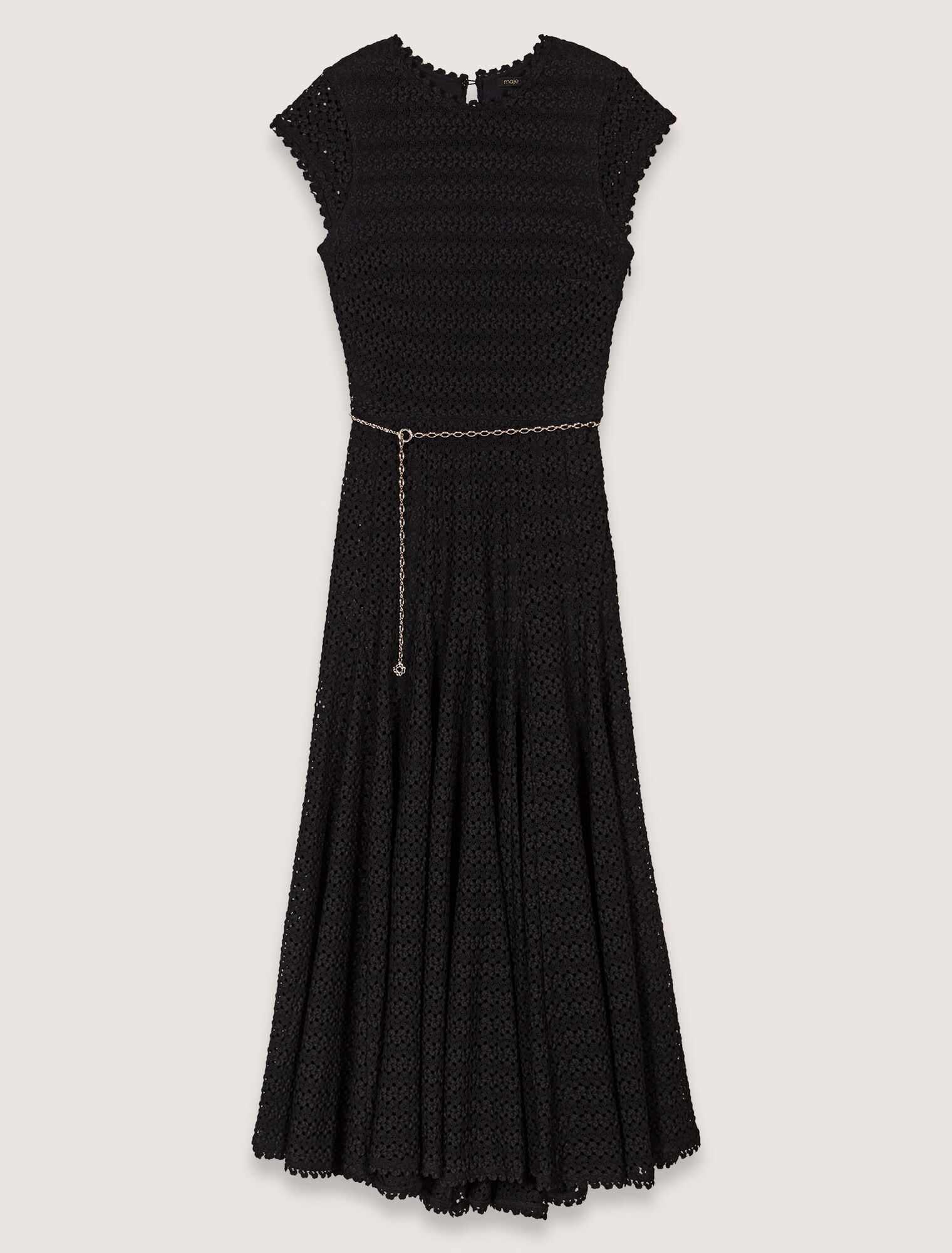 Langes Häkelkleid