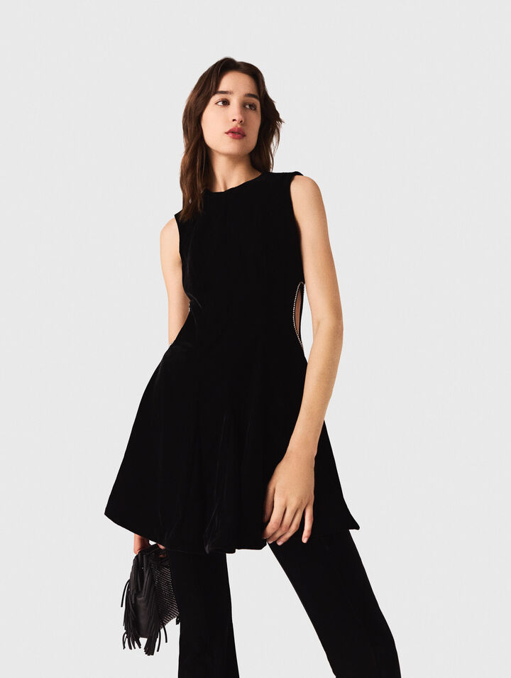 Kurzes Samtkleid