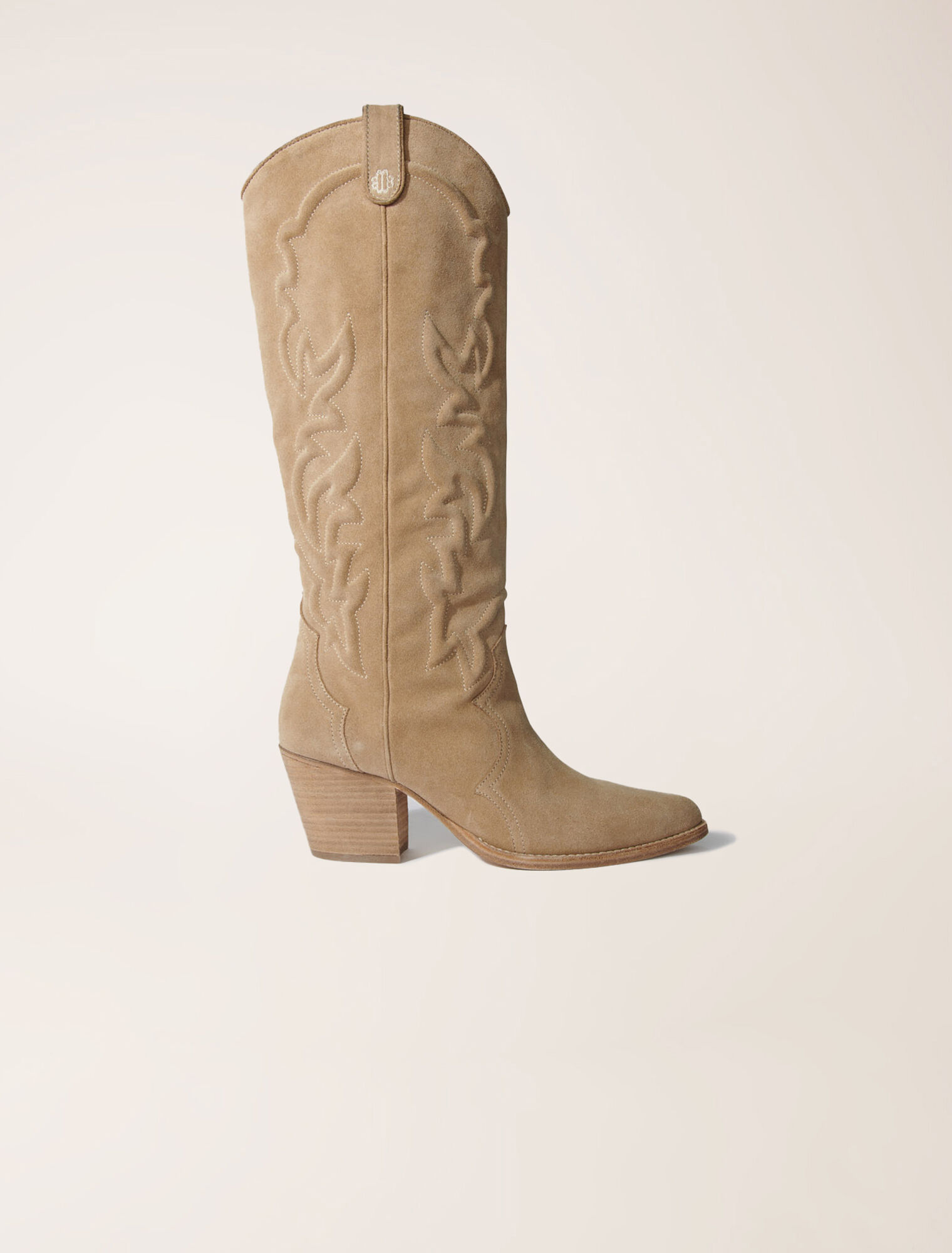 Cowboy-Stiefel, besticktes Leder