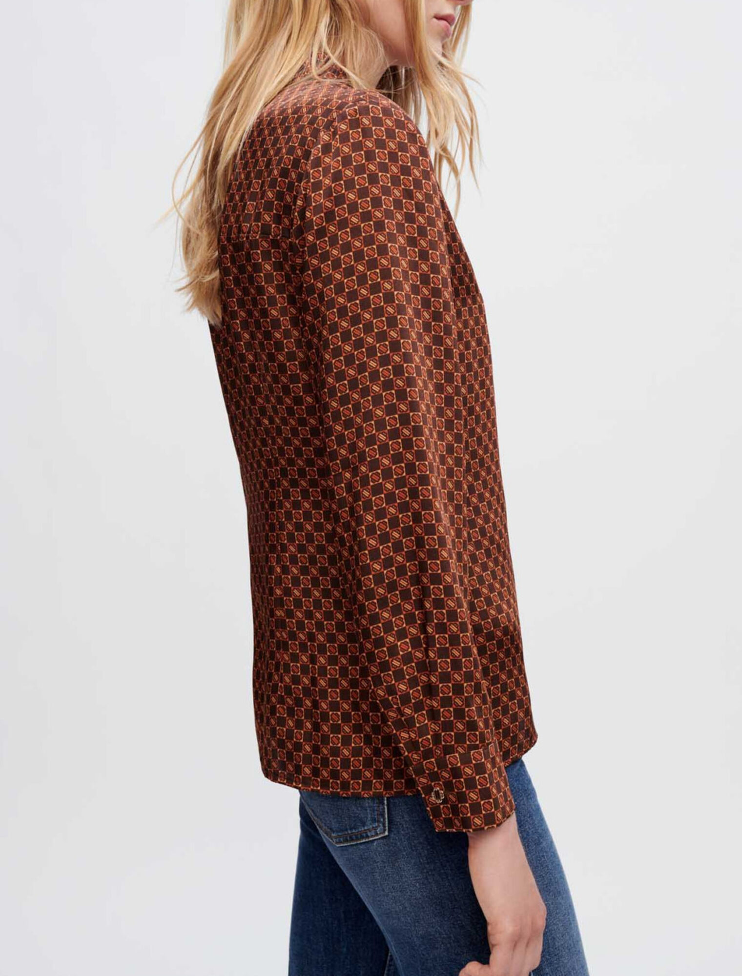 Bedrucktes Satinhemd mini Clover