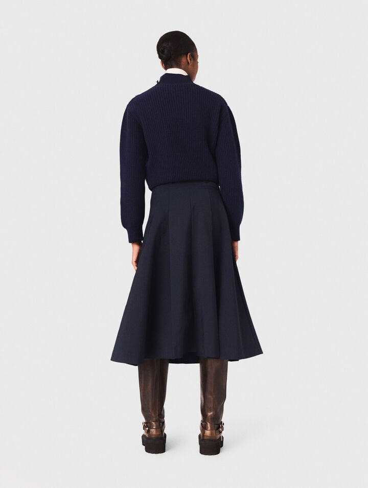 Rollkragenpullover aus Wolle