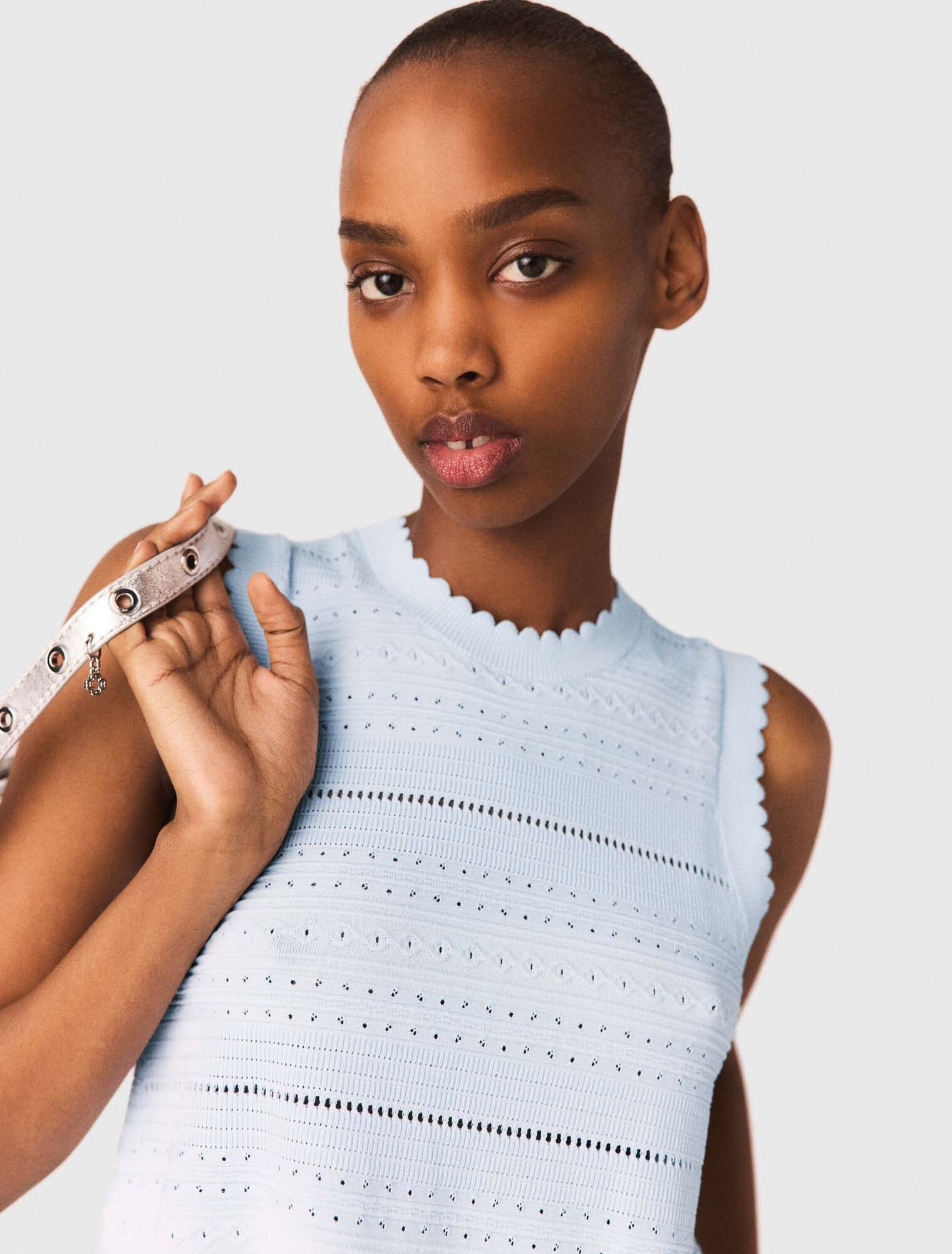 Stricktop mit Volants