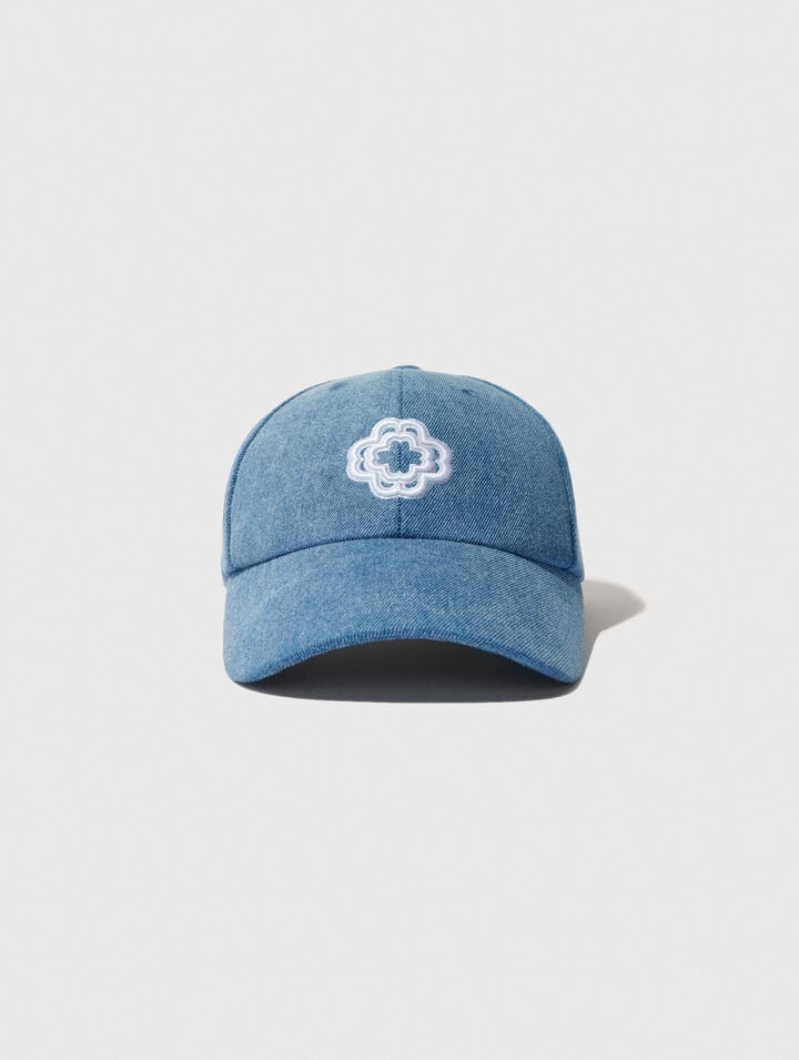 Denim-Cap mit clover-Logo