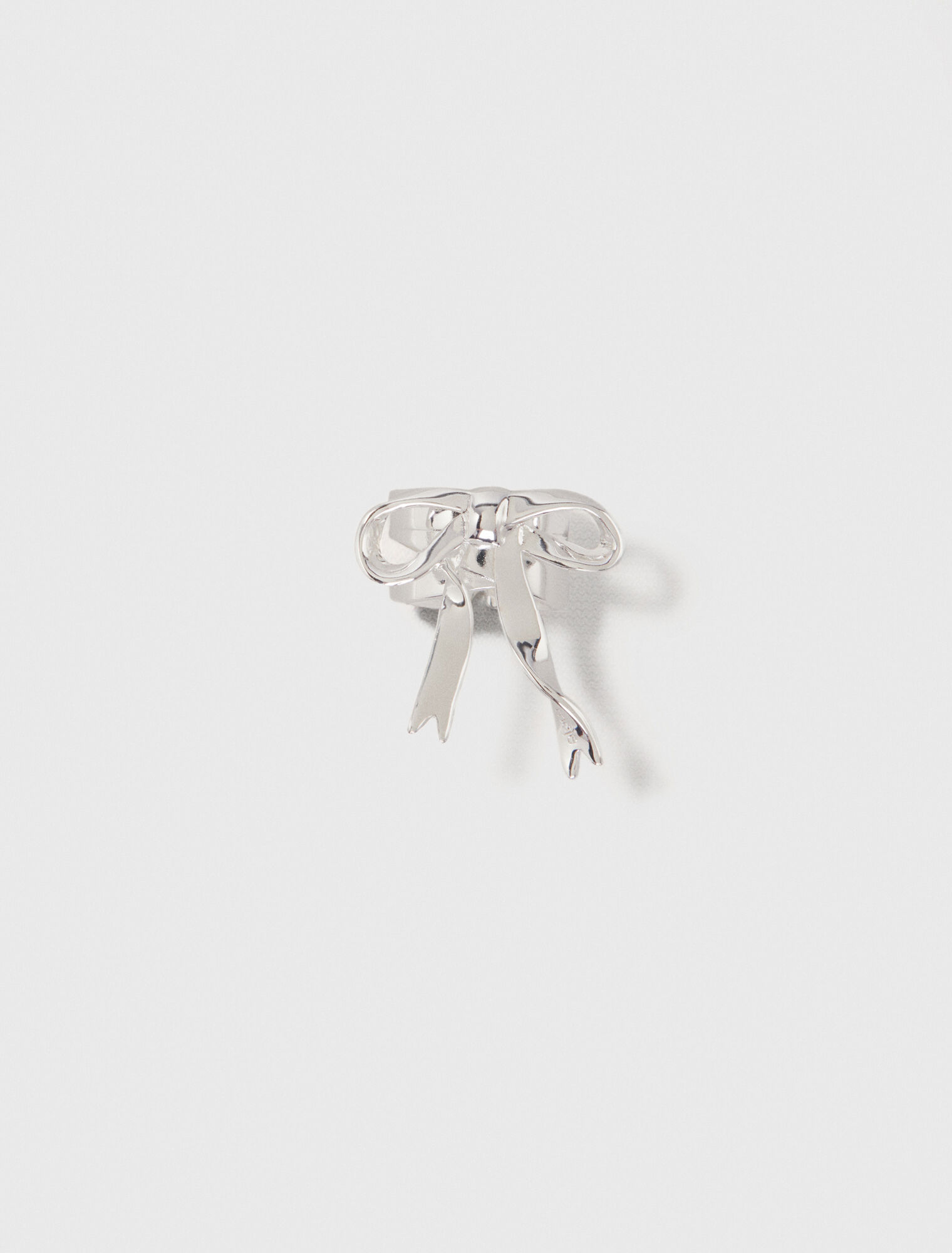 Offener Ring mit Schleife, silber