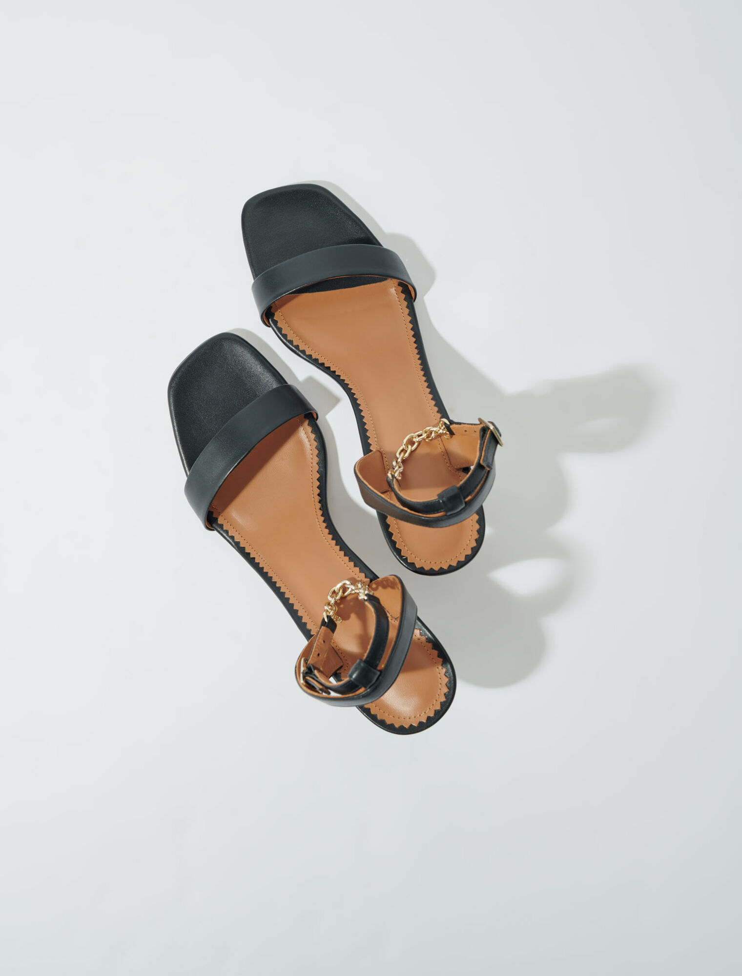 Ledersandalen mit Absatz